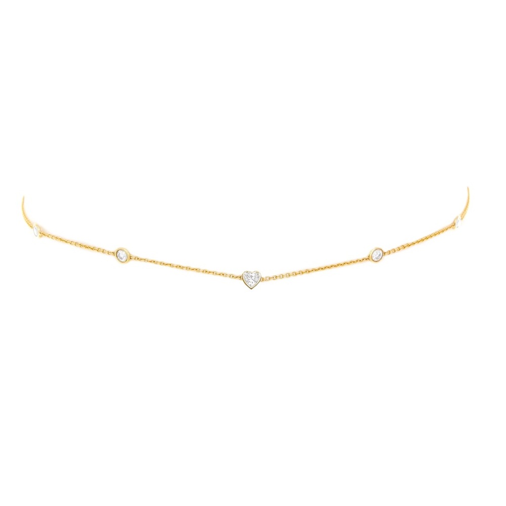 Logan Hollowell Diamond Heart of Light Choker with Heart Center
